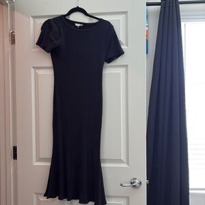 Black knit dress